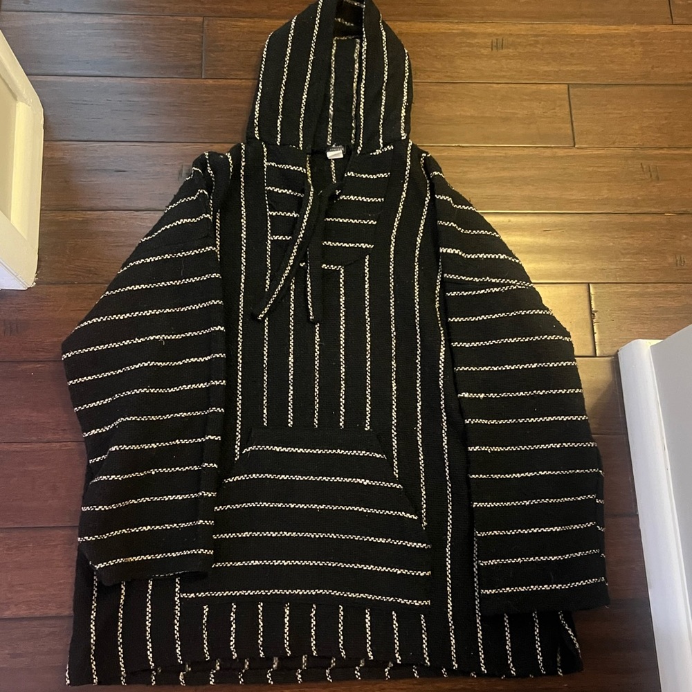 EARTHBOUND Black and White Patterned Hoodie